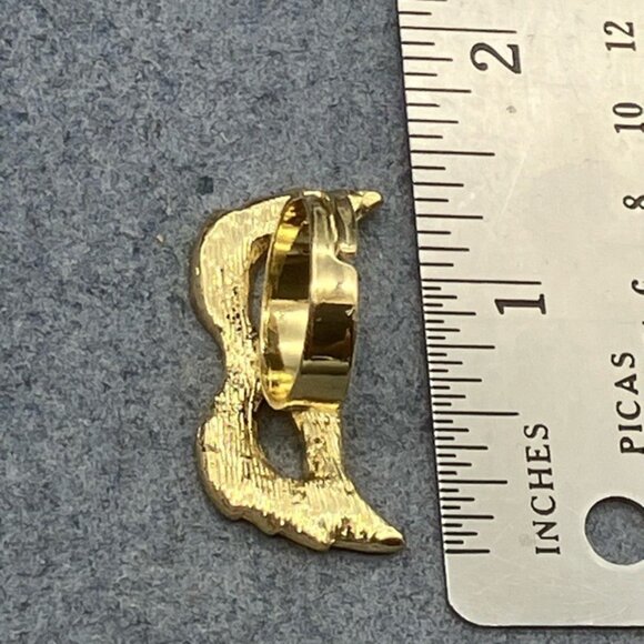 Masquerade Mask Adjustable Ring Gold Orange Mardi Gras Halloween Party Retro - Picture 4 of 5